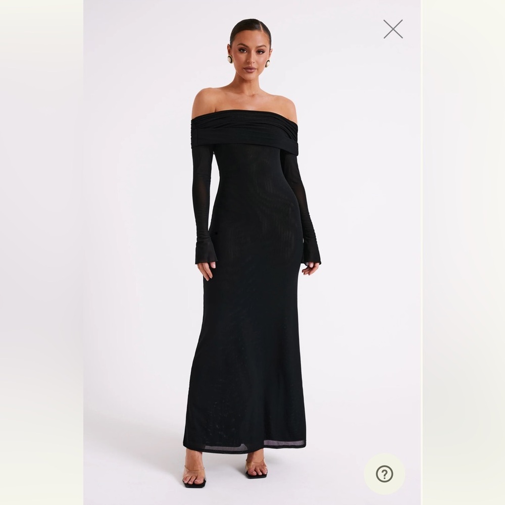 Meshki - Josie Off Shoulder Mesh Dress Medium